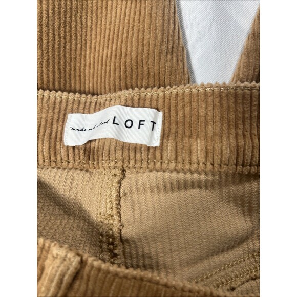 NWT LOFT The Straight High Rise Tan Brown Corduroy Pants Petite Womens Size 30 - Picture 10 of 14